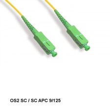Kentek 98 Ft SC/SC APC OS2 9 /125 Simplex Single-Mode Fiber Optic Cable OFNR picture