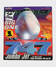 747 Jumbo Jet Big Box PC Add-On Alpha Software 1997 Microsoft Flight Simulator 9 picture