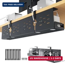 Univivi Under Desk Cable Management Tray, Cable Management, 32 inch, Black picture