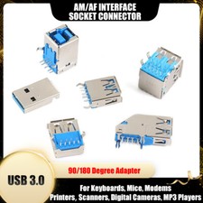 USB 3.0-AM/AF Interface A Female Socket Connector Port 90/180 Degree Adapter picture