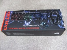 BRAND NEW VIVITAR LVLUP PRO GAMING KIT: KEYBOARD, MOUSE, HEADPHONES LU745 picture