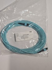 OM4 MTP MPO Fiber Trunk Cable 40FT 24 Strand Plenum OFNP Method A Aqua New picture