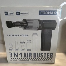 F30MAX 3-in-1 Electric Air Duster Dust Blower Vacuum Cleaner w/ 6 Nozzles picture