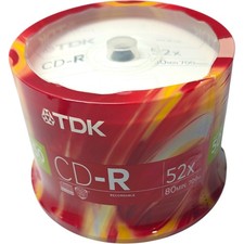 TDK CD-R Blank Discs Recordable 50 Pcs 52X 80 Min 700 mb Spindle Sealed NEW picture