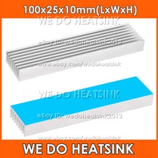 100x25x10mm Extruded Heatsink LED IC Cooler Radiator With Thermal Adhesive Pad picture