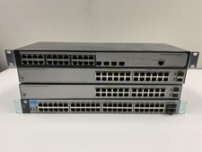 Lot of 4 HP HPE Gigabit Network Switches PoE+ 24 & 48 Port J9983A JL384A JG924A picture
