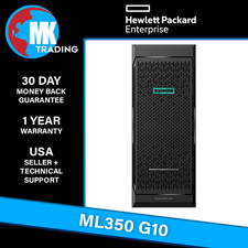 HPE ProLiant ML350 Gen10 Tower Server 2x Xeon Silver 4210 64GB 2x800GB SSD picture