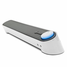 Computer Sound Bar Speaker (White) with Easy Access Headphone & Mic Jacks picture