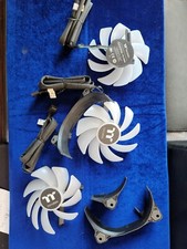 Three Thermaltake TT-1225 Case Fan 3 pin  - Broken surrounding frames picture