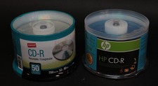 Blank CD-R 52x/700 Mb/80 Min 2 packs of 50, 100 total New Sealed - HP & Staples picture