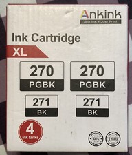 NEW 4 Ankink Canon Compatible Ink Cartridges XL 270 271 picture