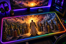 Runescape RGB XXL Mouse Pad - Light Up Your Desk w/ Gielinorian Adventurers desk picture