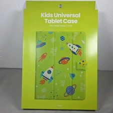 Kids Space Theme Tablet Case Green Multicolor Fits 7-11
