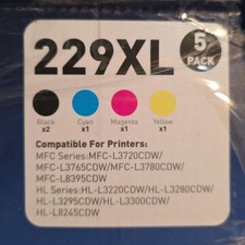 TN229XL toner 5 pack compatible Brother 2 black cyan magenta yellow picture