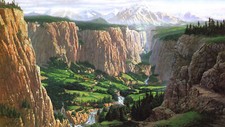 Landscape j r tolkien the lord of rings rivendell Custom Gaming Mat Desk picture