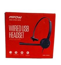 MPOW Wired USB Headset BH323A Noise Cancelling Mic PC Office Computer Microphone picture