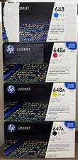 HP LaserJet 647A 648A CE260A CE261A CE262A CE263A CMYK Toner Set Genuine NEW picture