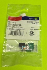 Leviton 5G108-RV5 Snap-In Quickport CAT 5E Connector GREEN picture