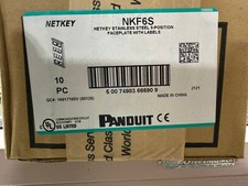 Panduit NKF6S Single Gang Faceplate 6-Port Stainless Steel (10pc) *New In Box* picture