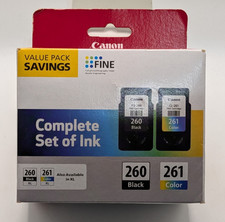 Canon Pixma 260 & 261 Set of Black Color Ink Cartridges NIB picture