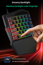 Quick Acting Flexible High-Performance 35-Key RGB Mechanical One-Handed Keyboard picture