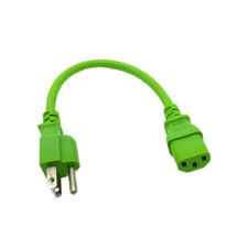 1 Ft Green AC Cable for SONY PLAYSTATION 4 PS4 PRO VIDEO GAME CONSOLE picture