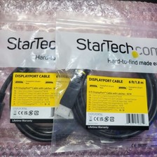 ( 2 ) OEM Genuine STARTECH • DisplayPORT CABLE 6ft / 1.8m • display port DP M/M picture
