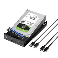 Hard Drive Dock Dual Bay M.2 NVMe External Enclosure Offline Clone up to 40Gbps picture