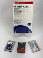 Vintage PCMCIA Card Lot 3Com US Robotics 56K Xircom RBEM56G-100 3C589D picture
