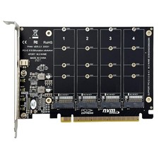 M.2 NVMe SSD To PCIE X16 Host Controller Expansion Adapter Card Board PH44 picture