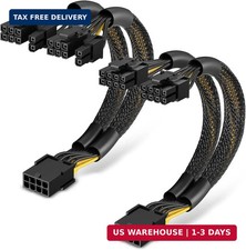 2-Pack PCIe 8 Pin to Dual 8 Pin (6+2) Power Adapter Cable, 9 Inches, with Heat-S picture