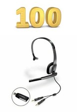 Lot of 100 PLANTRONICS Audio 610 Wired Adjustable Headsets  picture