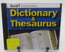 SNAP EVERYDAY SOLUTIONS: DICTIONARY & THESAURUS PC CD-ROM SOFTWARE, 500K+ DEF. picture