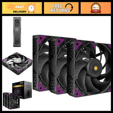 120mm PWM Case Fan 3-Pack, High Airflow Cooling, Quiet Operation, PC Upgrade picture