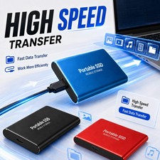2TB 4TB 16TB Portable SSD External Hard Drive USB 3.1 Type-C High Speed RED picture
