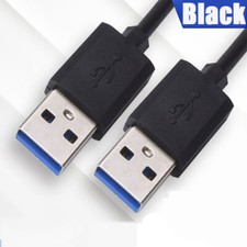 USB 3.0 A Male to A Male Cable Data Transfer Super Speed Power Charger Metal LOT picture