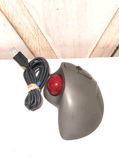 Logitech T-BB18 USB Trackman Wheel Mouse Scroll Red Ball Marble - TESTED picture