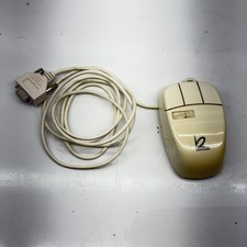 Vintage LEADGEN DB9 Serial Port Mouse Wired 3-Button Ball Mouse Beige Taiwan picture