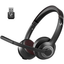 Wireless Headset with Mic for Work, Bluetooth V5.2 Headphones with AI Noise Canc picture