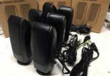 (LOT of 3) Logitech S-120 2-Piece 2-Channel Multimedia Speaker w/Microphone Jack picture