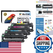 MxVol DR221CL Drum Unit Replacement For Brother DR221CL DR-221CL, 4-Pack picture