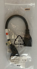 New SF Cable Ultra Low Profile Right Angle NEMA 5-15P Power Cord, 1 foot picture