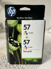Genuine OEM HP 57 Tri Color Twin Pack Inkjet Cartridges C9320FN Expired 06/2012 picture