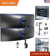 Dual Vertically Stacked Ultra-Wide Monitor Desk Mount for up to 49 inch Ultra... picture