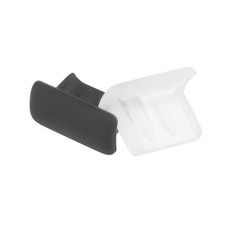 20 x Silicone Mini USB Cap Port Cover Protector 7mmx2mm Black Clear picture