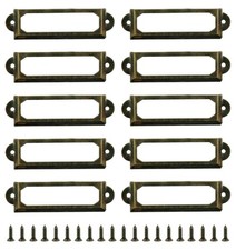 Kyuionty 50 Pcs Antique Label Holder Name Card Frame 2