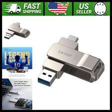 Lexar 256GB Dual USB-C Flash Drive USB 3.2 Gen 1 Champagne Silver picture