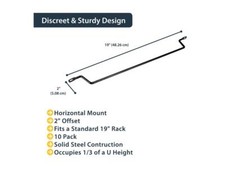 StarTech CMLB102 StarTech.com Cable Lacing Bar - 10 Pack - 75 degrees - 2 in off picture