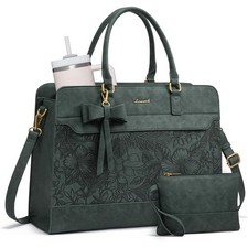 LOVEVOOK Laptop Tote Bag for Women,Leather Work Bag, Waterproof Business Teacher picture