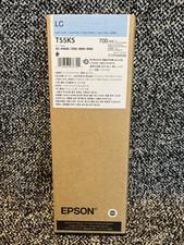 Genuine Epson Light Cyan Ink Cartridge T55K5 Date: April 2028 picture